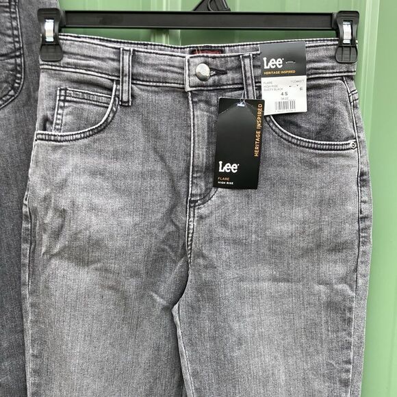 Women’s Lee High Rise Flare Denim Jean Pants with Raw Hem 2-Pack Size 4 S - Picture 5 of 11